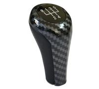 Fouedy Pomo de cambio de marchas de cuero para coches de 5 o 6 velocidades, compatible con BMW Serie 1 3 5 6; E30, E32, E34, E36, E38, E39, E46, E53, E60, E63, E83, E84, E90, E91 (Fibra de carbono 5
