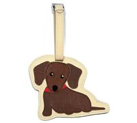 FouFou Dog Etiqueta de equipaje Dachshund