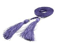 FOULA Mujeres Bohemia estilo trenzado borla cinturón moda señoras nudo tejido decorado cintura cadena cintura cuerda accesorios