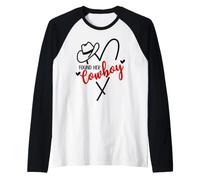 Found Her Cowboy Bachelorette Party Nashville Cowgirl Bridal Camiseta Manga Raglan