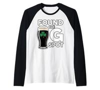 Found The G Spot Funny St Patricks Day Camiseta Manga Raglan