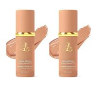 Foundation 4 In 1 Liquid Foundation, Long Lasting Waterproof, Spf 50+,& Longwearing & Waterproof, Hydrating Color Changing Foundation Light Spectrum for Gym, Sport (2PC)