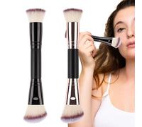 Foundation Brush, Double-Ended Design, Beauty Blending Tool, Soft Bristles, Sturdy And Portable Ergonomic Handle, Perfect For Makeup Application