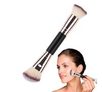 Foundation Brush, Double Ended Eyeshadow Brush, 6.89x1.57 inches Versatile Women’s Beauty Tool, Comfortable Bristles, Powder Blending Applicator for Liquid, Concealer, Cream