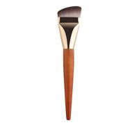 Foundation Brush, Highlighter Brush, Wooden Handle Soft Bristles Wooden Handle Ergonomic Design Smooth Application Versatile Use, Makeup Tool for Liquid, Cream and Powder