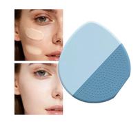 Foundation Brush - Silicone, 3.11x3.54x0.59in Cosmetics Tool Flat Cream Applicator | Smooth Makeup Blending Professional Beauty Brush, Face Makeup Brushes For Daily Routine, Travel, Precise Applicatio