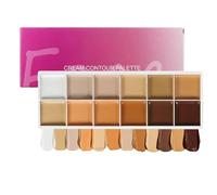 Foundation Palette, Correcting Concealer, 12-Color Set, High Coverage Formula, Portable Compact Design, Bridal Prom Office Travel Use, Portable Makeup Palette, 5x3