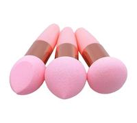 Foundation Sponge - Soft Makeup Sponges Blender 3 piezas con mangos, diseño duradero y multipropósito | Essential Dry And Wet Use Cosmetic Tool For Foundation Concealer Blush Travel Makeup Application