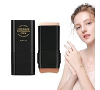 Foundation Stick, 15g Moisturizing Foundation Women, Double-Head Concealer Cream, Long-Lasting Facial Primer for Girls, Smooth Coverage for All-Day Wear, Long-Lasting Formula