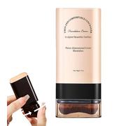 Foundation Stick, Natural 2-in-1 Design with Integrated Blending Brush, Hydrating Formula with Radiant Style, Full Coverage Base for Holidays and Dating Work and Parties