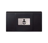 FOUNDATIONS Cambiador Plegable Montado en la Pared, Color Negro | Instalación Rápida y Fácil | Correa de Seguridad | Cambiador Montado en la Pared Fácil de Limpiar