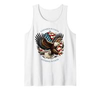 Founded and Standing in Faith Vintage Watercolor Eagle 1776 Camiseta sin Mangas