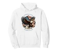 Founded and Standing in Faith Vintage Watercolor Eagle 1776 Sudadera con Capucha
