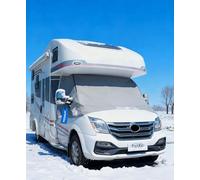 FoundGo Cubierta térmica de PVC impermeable para parabrisas de autocaravana, color gris, para Fiat Ducato X290 (2014 en adelante), con bolsa de transporte