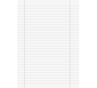 Fountain 102142750 foolscap firma de arco, 80 g/m², A4, escuela - líneas 27, 50 hojas, blanco
