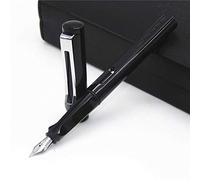 Fountain Pen POWERTOOL Fountain Pen Lightweight Series 0.5 Nib 11 COLOURS Black Ink for Kids Business Kids Business and Writing (Black)