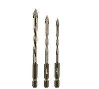 Four Blade Serrated Eccentric Drill Bits for Multi-Material Drilling, Durable Carbide Drill Bit Set for Home & Professional, Anti-Slip Precision, Glass Tile Concrete Metal (4+5+6mm)