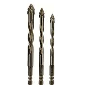Four Blade Serrated Eccentric Masonry Drill Bit Set, Premium Carbide Cement Drill Bits for Concrete, Brick, Tile, Fast Penetration, Accurate, Durable (6/8/10mm)