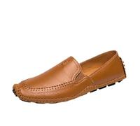 Four British Style Soft Men's Casual Shoes Zapatos Anchos Pies Hombres Impermeable, marrón, 38 EU