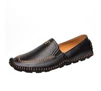 Four British Style Soft Men's Casual Shoes Zapatos Anchos Pies Hombres Impermeable, Negro , 39 EU