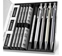 Four Candies 0.7mm Mechanical Pencil Set with Case - 4PCS Metal Mechan