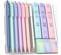 Four Candies Lápices mecánicos 0,5, repuestos HB y 2B, juego borrador pastel, recambios, paquete 16 unidades estuche