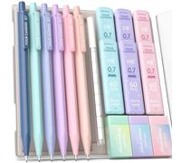 Four Candies Lápices mecánicos 0.7 mm, repuestos HB y 2B, juego de borrador pastel, recambios de borrador, paquete de 16 unidades con estuche