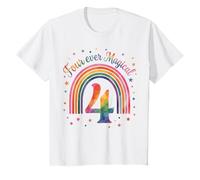 Four Ever Magical Cumpleaños Arcoíris 4 Años Camiseta