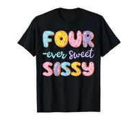 Four Ever Sweet Sissy Donut Lover 4º cumpleaños niños Camiseta
