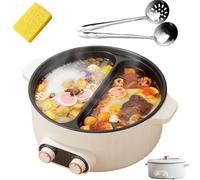 Four Grid Multifunctional Stew Pot, Multifunctional Electric Pot 4 Compartment, 7l Large Capacity Integrated Hot Pots Electric Caldron, Independent Temperature (2-Grid)