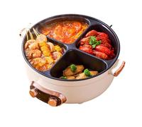 Four Grid Multifunctional Stew Pot, Multifunctional Four-Grid Electric Cooker, 6/7L Large Capacity, 4-Flavor Electric Caldron, Integrated Electric Cooker for Home Kitchen for Home Party (6L)