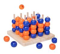Four In A Row Game - Wooden Line Up 4 In A Line, Portable 3D Wooden Four Ins A Row Board Games For Adults And Kids | Educational Brain Teaser Toys For Home Family Night School Party Birthday Holidays