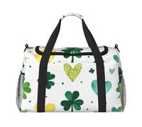 Four Leaf Clover Love - Bolsa de viaje resistente al agua, compacta para deportes, gimnasio y fin de semana para hombres y mujeres