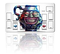Four leaves Juego de mesa TCG juego de alfombrillas + bolsa libre de regalo + zonas de tarjeta YGO Card Game Table Mat Tamaño 60 x 35 cm Mouse Pad compatible con Trading Card Game Mat (3612925)