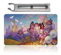 Four Leaves MTG Playmat Anime TCG - Alfombrilla de juego + bolsa impermeable gratuita, tamaño 60 x 35 cm, alfombrilla para ratón compatible con MTG TCG CCG RPG - Para jugadores a partir de 12 años
