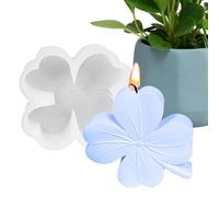 Four Leaves Plant Silicone Mold - Resin Plaster Candle Candy Mould | Flexible Durable Silicone, S 8.4x10cm 40g & L 13.5x12.3cm 82g, Easy Release DIY Craft Tool for Home Decoration