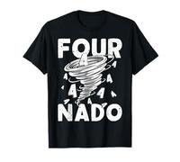 Four Nado Fournado 4th Birthday 4 Years Old Kids Girls Camiseta