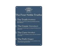 Four Noble Truths Zen Metal Tin Sign Wall-Art 8x12 Inch