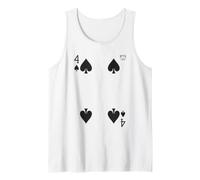 Four of Spades Playing Card Easy Halloween Group Costume Camiseta sin Mangas