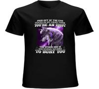 Four out of The Five Voices in My Head Think You re an Idiot Other One is Deciding Where to Bury Wolf Men's Round Neck T-Shirt Black XXL