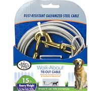 Four Paws Cable de amarre para perro en plata, tamaño: 15 pies