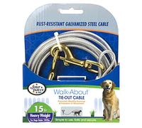 Four Paws Cuatro Patas Plateadas de Peso Perro Tie Cable de Salida de