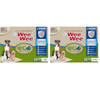 Four Paws Performance Eco Dog Pee Pads Wee-Rendimiento Superior ecológico, Polialgodón, Blanco, 60, 50 (Paquete de 2)