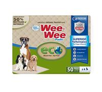 Four Paws Wee-Wee - Almohadillas ecológicas para orina de Rendimiento Superior para Perros y Cachorros para Entrenamiento en casa, tecnología de 6 Capas a Prueba de Fugas, sin lejía, sin Tinte,