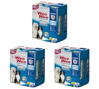 Four Paws Wee-Wee - Almohadillas para orina Grandes sin Perfume de Rendimiento Superior para Perros y Cachorros, Acolchadas a Prueba de Fugas, protección del Suelo, 27.5 x 44 Pulgadas, 18 Unidades