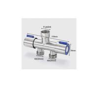Four Point Faucet Three-way Splitter, One In Two Conversion Joint, Dual Head Dual-purpose, One In Two Out Washing Machine, 4 Water Distribution Valves