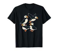 Four Puffin Bird Colorful Beak Coastal Camiseta
