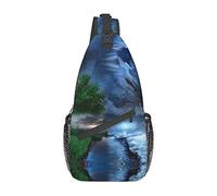 Four Season Tree Winter Park Sling Bag, Mochila de Hombro Paquete de Pecho Causal Crossbody Daypack para Mujeres Hombres Senderismo Viajes