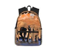 Four Seasons - Mochila de lona con estampado de árbol de primavera, mochila estética para la universidad, bolsa de libros, viajes para laptop, niños, niñas, hombres y mujeres, Elefantes Arte, Talla