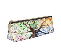 Four Seasons Tree - Estuche para lápices con cremallera, duradero, portátil, bolsa de almacenamiento de oficina, soporte de artículos de tocador de viaje para mujeres y hombres